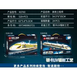 MINGDI LEIBAO K0760 0760 KỸ SƯ ĐƯỜNG SẮT CAO TỐC bộ đồ chơi xếp lắp ráp ghép mô hình City HIGH SPEED RAIL ENGINEER Thành Phố 520 khối