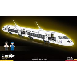 MINGDI LEIBAO K0761 0761 KỸ SƯ ĐƯỜNG SẮT CAO TỐC bộ đồ chơi xếp lắp ráp ghép mô hình City HIGH SPEED RAIL ENGINEER Thành Phố 510 khối