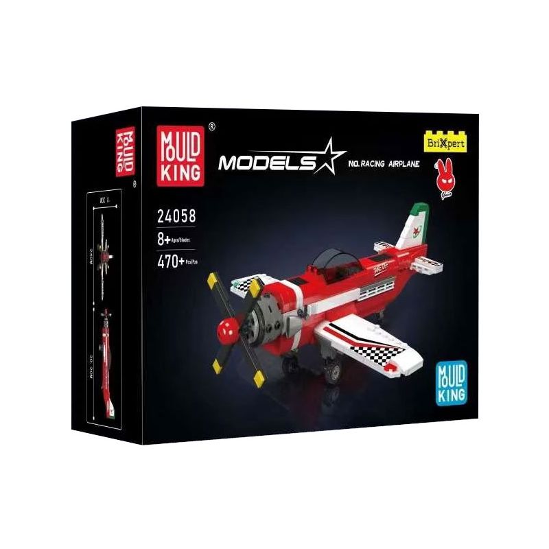 MouldKing 24058 Mould King 24058 MÁY BAY ĐUA bộ đồ chơi xếp lắp ráp ghép mô hình City RACING AIRPLANE Thành Phố 470 khối