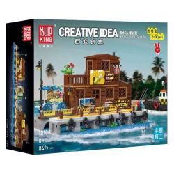 MouldKing 10108 Mould King 10108 KHÁCH SẠN MARINA bộ đồ chơi xếp lắp ráp ghép mô hình City DOCKSIDE TAVERN Thành Phố 842 khối