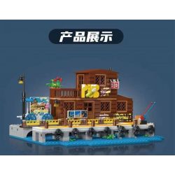 MouldKing 10108 Mould King 10108 KHÁCH SẠN MARINA bộ đồ chơi xếp lắp ráp ghép mô hình City DOCKSIDE TAVERN Thành Phố 842 khối