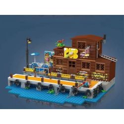 MouldKing 10108 Mould King 10108 KHÁCH SẠN MARINA bộ đồ chơi xếp lắp ráp ghép mô hình City DOCKSIDE TAVERN Thành Phố 842 khối