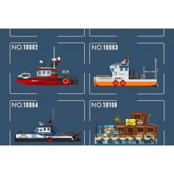 MouldKing 10108 Mould King 10108 KHÁCH SẠN MARINA bộ đồ chơi xếp lắp ráp ghép mô hình City DOCKSIDE TAVERN Thành Phố 842 khối