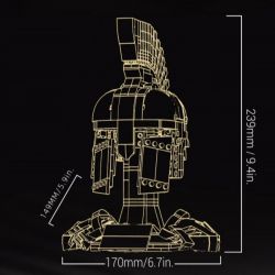 BAKA TECHNOLOGY 33900 MŨ BẢO HIỂM SPARTAN bộ đồ chơi xếp lắp ráp ghép mô hình Creator HELMET SPARTAN Sáng Tạo 590 khối