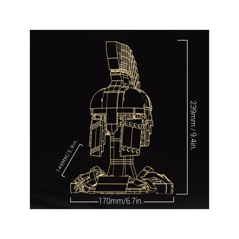 BAKA TECHNOLOGY 33900 MŨ BẢO HIỂM SPARTAN bộ đồ chơi xếp lắp ráp ghép mô hình Creator HELMET SPARTAN Sáng Tạo 590 khối