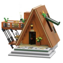 SMALL ANGLE JD038 CABIN KHUNG CHỮ TRÊN NÚI bộ đồ chơi xếp lắp ráp ghép mô hình Creator INTERMOUNTAIN HERRINGBONE HOUSE Sáng Tạo 1028 khối