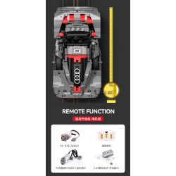 RASTAR 92700 92710 AUDI RS Q E-TRON 1:14 tỷ lệ 1:14 bộ đồ chơi xếp lắp ráp ghép mô hình Technic Kỹ Thuật Công Nghệ Cao Mô Hình Phương Tiện 1432 khối