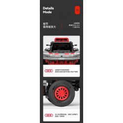 RASTAR 92700 92710 AUDI RS Q E-TRON 1:14 tỷ lệ 1:14 bộ đồ chơi xếp lắp ráp ghép mô hình Technic Kỹ Thuật Công Nghệ Cao Mô Hình Phương Tiện 1432 khối