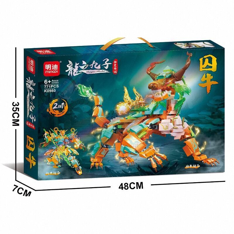 MINGDI LEIBAO K0980 0980 CHÍN ĐỨA CON RỒNG TÙ NHÂN CỦA SỬU bộ đồ chơi xếp lắp ráp ghép mô hình 771 khối