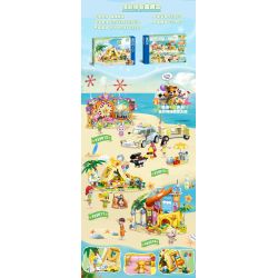 ZHEGAO 923011 RỪNG THÚ CƯNG CẮM TRẠI BÃI BIỂN MÙA HÈ LỀU bộ đồ chơi xếp lắp ráp ghép mô hình Girl MECHA REBIRTH Con Gái 429 khối