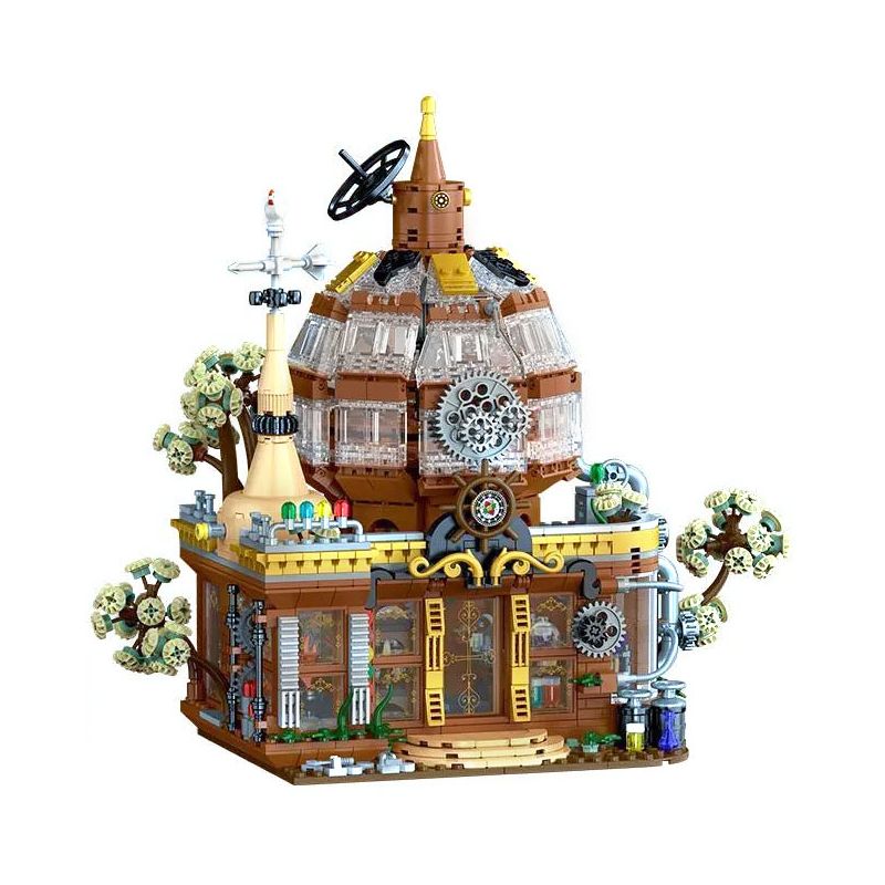 MorkModel 020202 Mork Model 020202 CỬA HÀNG MA THUẬT STEAMPUNK bộ đồ chơi xếp lắp ráp ghép mô hình Creator STEAMPUNK MAGIC SHOP Sáng Tạo 1842 khối