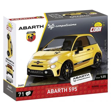 COBI 24601 20502 XE ĐỘ ABARTH 595 tỷ lệ 1:35 bộ đồ chơi xếp lắp ráp ghép mô hình Racers ABARTH 595 COMPETIZIONE Đua Tốc Độ 71 khối