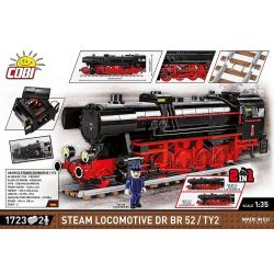 COBI 6282 6283 6281 6287 ĐẦU MÁY HƠI NƯỚC DR BR 52 tỷ lệ 1:35 bộ đồ chơi xếp lắp ráp ghép mô hình City DR BR 52 STEAM LOCOMOTIVE Thành Phố 2505 khối