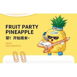 LOZ 8847 TIỆC TRÁI CÂY DỨA ĐEN HIP HOP bộ đồ chơi xếp lắp ráp ghép mô hình FRUIT PARTY