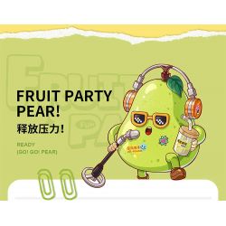 LOZ 8848 TIỆC TRÁI CÂY HI SING LITTLE DUCK PEAR bộ đồ chơi xếp lắp ráp ghép mô hình FRUIT PARTY