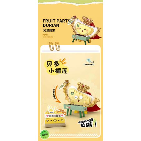 LOZ 8849 TIỆC TRÁI CÂY SẦU RIÊNG BEDO MINI bộ đồ chơi xếp lắp ráp ghép mô hình FRUIT PARTY