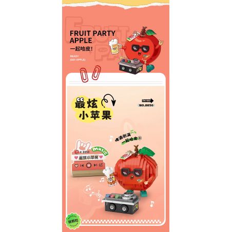 LOZ 8850 BỮA TIỆC TRÁI CÂY QUẢ TÁO NHỎ TUYỆT ĐẸP NHẤT bộ đồ chơi xếp lắp ráp ghép mô hình FRUIT PARTY