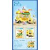 SEMBO 612217 SPONGEBOB SQUAREPANTS BURGER ĐƯỜNG PHỐ bộ đồ chơi xếp lắp ráp ghép mô hình Movie & Game Phim Và Trò Chơi 369 khối