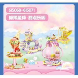 SEMBO 615069 VÙNG ĐẤT TRÁNG MIỆNG CANDY PLANET BÁNH BAY bộ đồ chơi xếp lắp ráp ghép mô hình 263 khối