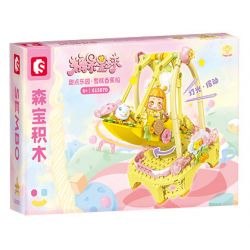 SEMBO 615070 VÙNG ĐẤT TRÁNG MIỆNG CANDY PLANET KEM CHUỐI TÁCH ĐÔI bộ đồ chơi xếp lắp ráp ghép mô hình 268 khối
