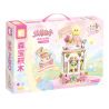 SEMBO 615084 VÙNG ĐẤT TRÁNG MIỆNG CANDY PLANET BÁNH KẸO CÔNG CHÚA bộ đồ chơi xếp lắp ráp ghép mô hình 395 khối