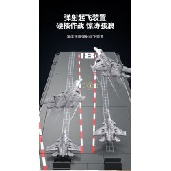 FEMIBOX S43003 43003 003 TÀU SÂN BAY PHÚC KIẾN tỷ lệ 1:375 bộ đồ chơi xếp lắp ráp ghép mô hình Military Army PLANAVY 003 Quân Sự Bộ Đội 1980 khối