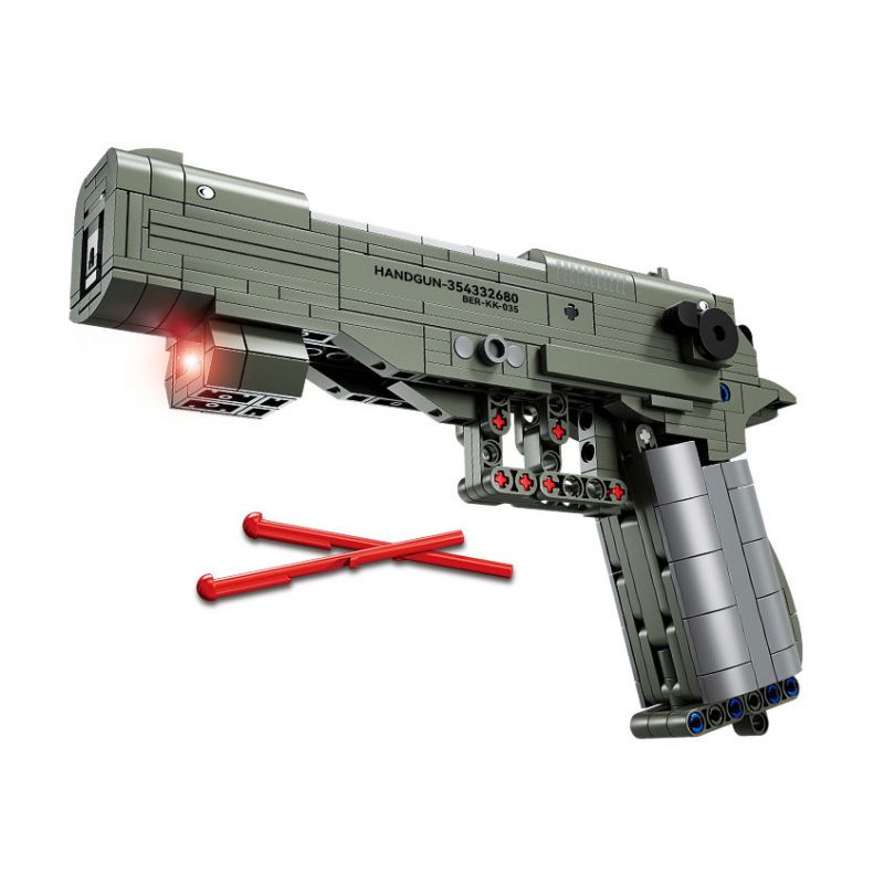 Kazi KY88035 88035 SÚNG NGẮN BORETTA M92F bộ đồ chơi xếp lắp ráp ghép mô hình Military Army Quân Sự Bộ Đội 360 khối