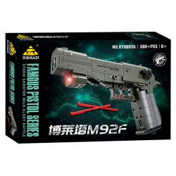 Kazi KY88035 88035 SÚNG NGẮN BORETTA M92F bộ đồ chơi xếp lắp ráp ghép mô hình Military Army Quân Sự Bộ Đội 360 khối