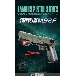 Kazi KY88035 88035 SÚNG NGẮN BORETTA M92F bộ đồ chơi xếp lắp ráp ghép mô hình Military Army Quân Sự Bộ Đội 360 khối