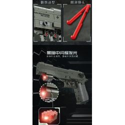 Kazi KY88035 88035 SÚNG NGẮN BORETTA M92F bộ đồ chơi xếp lắp ráp ghép mô hình Military Army Quân Sự Bộ Đội 360 khối