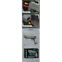 Kazi KY88035 88035 SÚNG NGẮN BORETTA M92F bộ đồ chơi xếp lắp ráp ghép mô hình Military Army Quân Sự Bộ Đội 360 khối