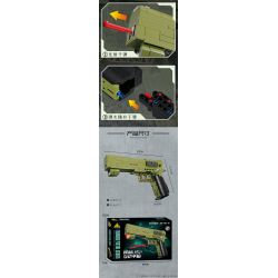 Kazi KY88036 88036 SÚNG LỤC TỰ ĐỘNG KOCH USP bộ đồ chơi xếp lắp ráp ghép mô hình Military Army HK_USP Quân Sự Bộ Đội 362 khối