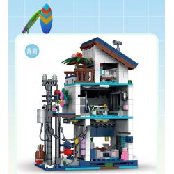 MorkModel 20201 Mork Model 20201 BIỆT THỰ NGHỈ DƯỠNG 3 TRONG 1 VEN BIỂN bộ đồ chơi xếp lắp ráp ghép mô hình Creator BEACH HOUSE Sáng Tạo 813 khối