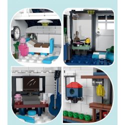 MorkModel 20201 Mork Model 20201 BIỆT THỰ NGHỈ DƯỠNG 3 TRONG 1 VEN BIỂN bộ đồ chơi xếp lắp ráp ghép mô hình Creator BEACH HOUSE Sáng Tạo 813 khối