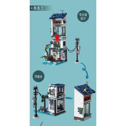 MorkModel 20201 Mork Model 20201 BIỆT THỰ NGHỈ DƯỠNG 3 TRONG 1 VEN BIỂN bộ đồ chơi xếp lắp ráp ghép mô hình Creator BEACH HOUSE Sáng Tạo 813 khối