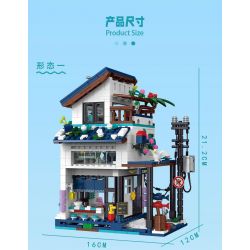 MorkModel 20201 Mork Model 20201 BIỆT THỰ NGHỈ DƯỠNG 3 TRONG 1 VEN BIỂN bộ đồ chơi xếp lắp ráp ghép mô hình Creator BEACH HOUSE Sáng Tạo 813 khối