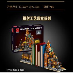MorkModel 028005 Mork Model 028005 SÁCH TÀU STEAMPUNK bộ đồ chơi xếp lắp ráp ghép mô hình STEAMPUNK TRAIN BOOKEND 1252 khối