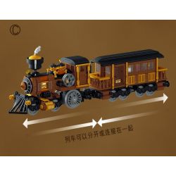 MorkModel 028005 Mork Model 028005 SÁCH TÀU STEAMPUNK bộ đồ chơi xếp lắp ráp ghép mô hình STEAMPUNK TRAIN BOOKEND 1252 khối