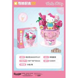KEEPPLEY K20841 20841 KEM ỐC QUẾ SANRIO NÓN DÂU TÂY GIÒN bộ đồ chơi xếp lắp ráp ghép mô hình SANRIO CHARACTERS 132 khối