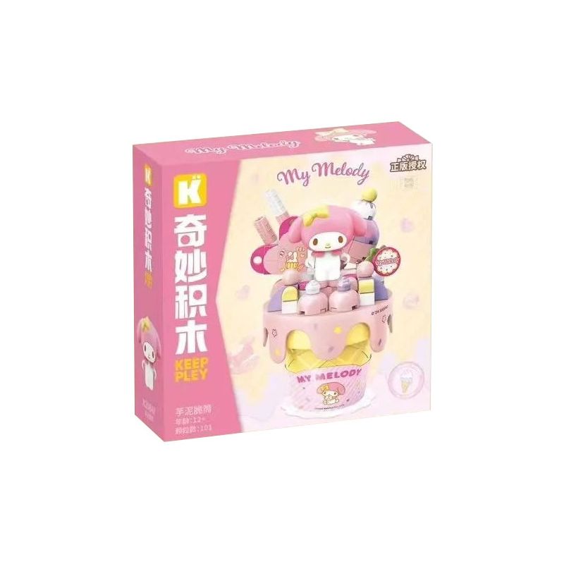 KEEPPLEY K20842 20842 KEM ỐC QUẾ SANRIO NÓN KHOAI MÔN GIÒN bộ đồ chơi xếp lắp ráp ghép mô hình SANRIO CHARACTERS 101 khối