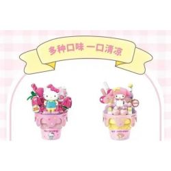 KEEPPLEY K20843 20843 KEM ỐC QUẾ SANRIO GIÒN MARSHMALLOW bộ đồ chơi xếp lắp ráp ghép mô hình SANRIO CHARACTERS 153 khối