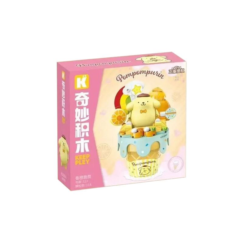 KEEPPLEY K20844 20844 KEM ỐC QUẾ SANRIO GIÒN MÀU CAM bộ đồ chơi xếp lắp ráp ghép mô hình SANRIO CHARACTERS 114 khối