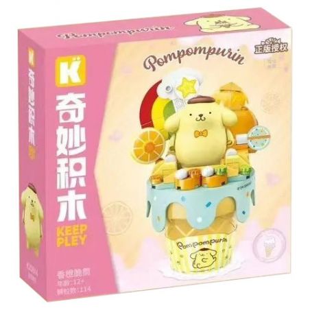 KEEPPLEY K20844 20844 KEM ỐC QUẾ SANRIO GIÒN MÀU CAM bộ đồ chơi xếp lắp ráp ghép mô hình SANRIO CHARACTERS 114 khối