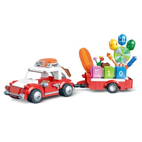 JP 96007 LỊCH DU RV bộ đồ chơi xếp lắp ráp ghép mô hình 413 khối