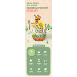 JP 33002 HỘP NHẠC VUA QUÁI VẬT bộ đồ chơi xếp lắp ráp ghép mô hình 489 khối