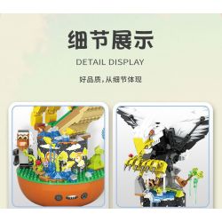 JP 33002 HỘP NHẠC VUA QUÁI VẬT bộ đồ chơi xếp lắp ráp ghép mô hình 489 khối