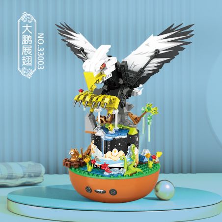 JP 33003 DAPENG DANG RỘNG ĐÔI CÁNH HỘP NHẠC bộ đồ chơi xếp lắp ráp ghép mô hình 434 khối