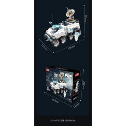 JAKI CK002 SPACE FUN BÌNH MINH THÁM HIỂM ROVER bộ đồ chơi xếp lắp ráp ghép mô hình City BREAKING-DAWN DETECTION VEHICLE Thành Phố