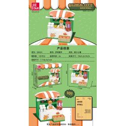 JIESTAR 58263 THÀNH PHỐ TOÀN CẦU QUẦY BÁN NƯỚC TRÁI CÂY bộ đồ chơi xếp lắp ráp ghép mô hình City GLOBAL CITY JUICE STALL 101 khối