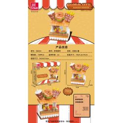 JIESTAR 58264 THÀNH PHỐ TOÀN CẦU QUẦY BURGER bộ đồ chơi xếp lắp ráp ghép mô hình City GLOBAL CITY BURGER VENDOR 109 khối